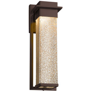Fusion 17 inch Outdoor Wall Sconce in Dark Bronze, Mercury Glass