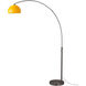 Half Dome 92 inch 14 watt Black Nickel Arc Floor Lamp Portable Light in Mustard Steel