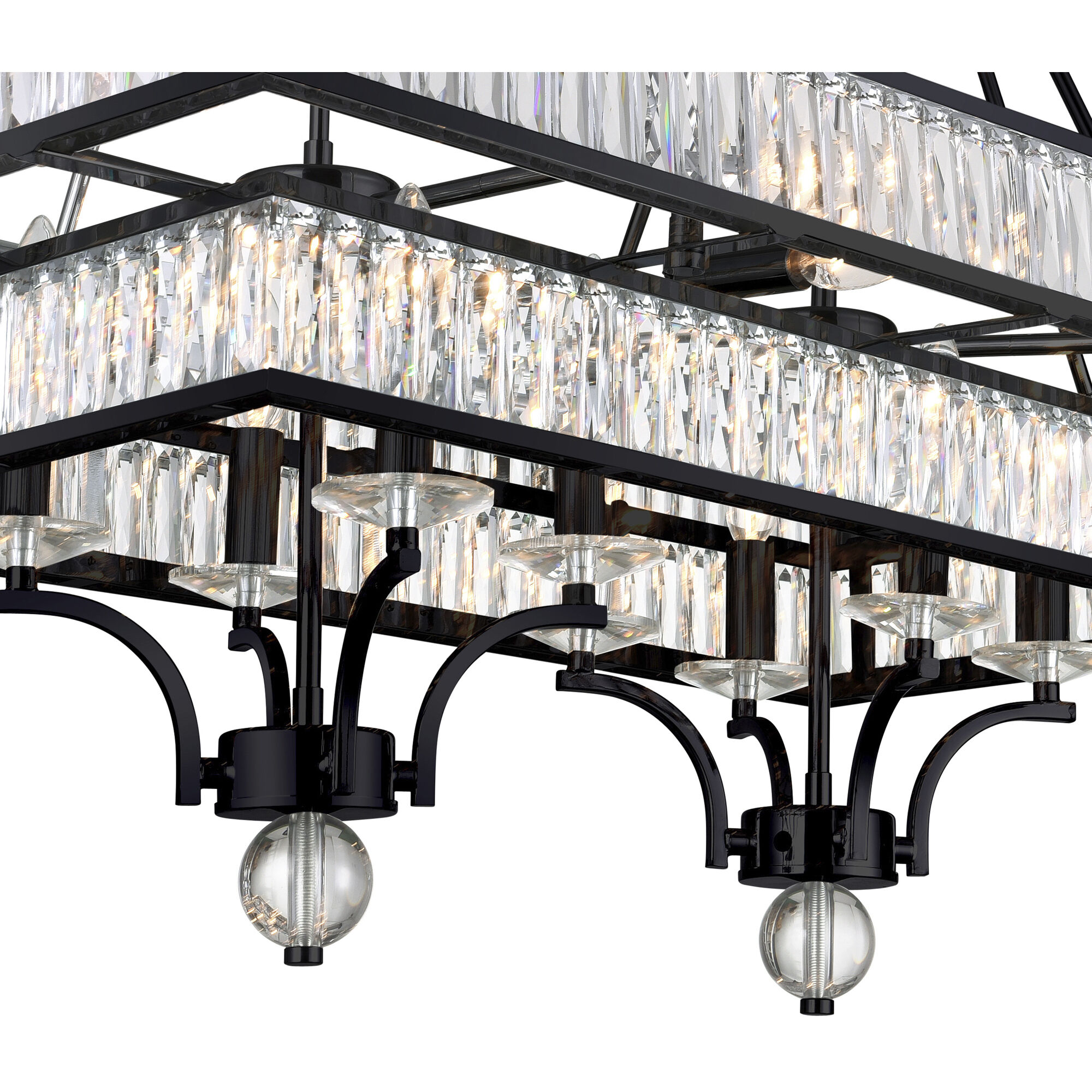 Shalia 16 Light 37 inch Black Island/Pool Table Light Ceiling Light
