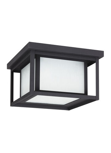 Hunnington 2 Light 10 inch Black Outdoor Ceiling Flush Mount