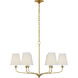 Amber Lewis Knox LED 32 inch Hand-Rubbed Antique Brass Chandelier Ceiling Light
