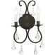 Ashton 2 Light 10.5 inch English Bronze Sconce Wall Light in Clear Hand Cut