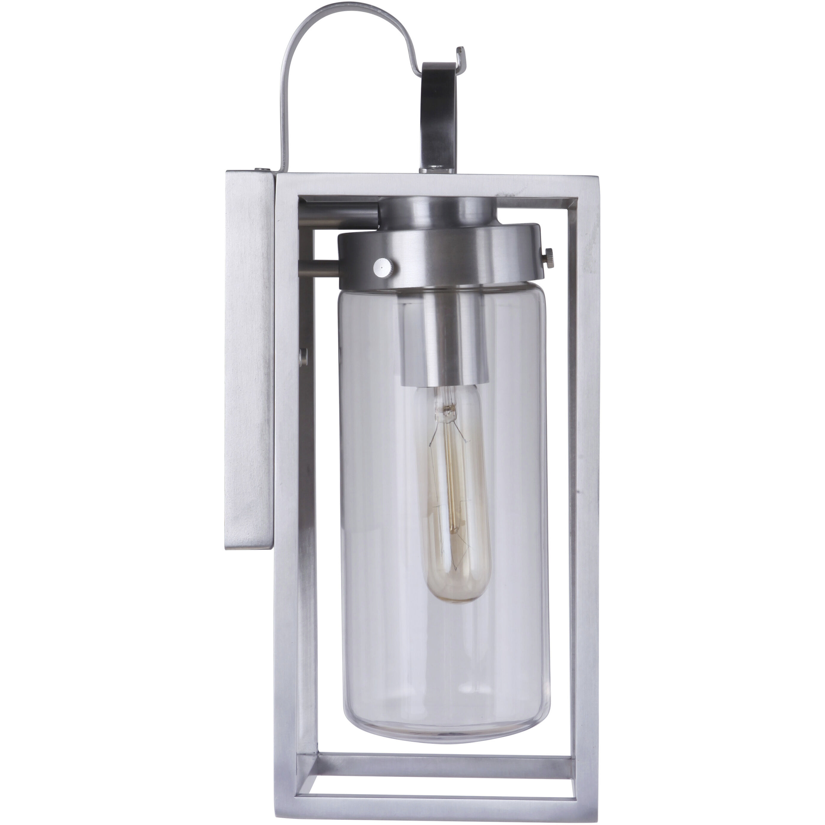 Neo 1 Light 14 inch Satin Aluminum Outdoor Wall Lantern