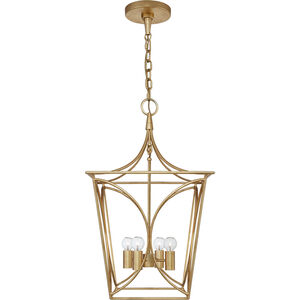 kate spade new york Cavanagh 4 Light 13.75 inch Gild Lantern Pendant Ceiling Light, Small