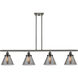 Ballston Large Cone LED 48 inch Oil Rubbed Bronze Island Light Ceiling Light in Plated Smoke Glass, Ballston