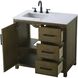 Alina 36 X 34 inch Hazel Oak Bathroom Vanity Cabinet