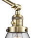 Large Cone 30 inch 3.50 watt Antique Brass Swing Arm Wall Light, Franklin Restoration