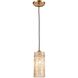 Roubaix 1 Light 5 inch Satin Brass Mini Pendant Ceiling Light