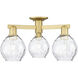 Arcadia Waverly 3 Light 24 inch Satin Gold Semi-Flush Mount Ceiling Light
