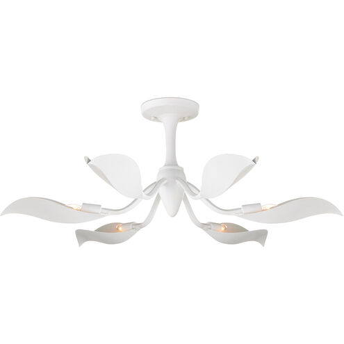Snowflower 6 Light 36 inch Gesso White Semi-Flush Mount Ceiling Light