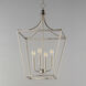 Clifton 4 Light 16 inch Satin Nickel Single Pendant Ceiling Light