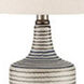 Felicia 23 inch 100 watt Striped Table Lamp Portable Light
