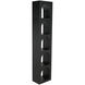 Aqueduct Matte Black Bookcase, C