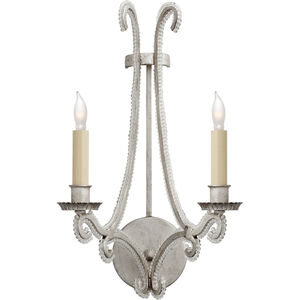 Chapman & Myers Oslo 2 Light 9.75 inch Burnished Silver Leaf Sconce Wall Light