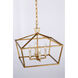 Chapman & Myers Darlana 4 Light 16 inch Gilded Iron Semi-Flush Mount Lantern Ceiling Light, Small