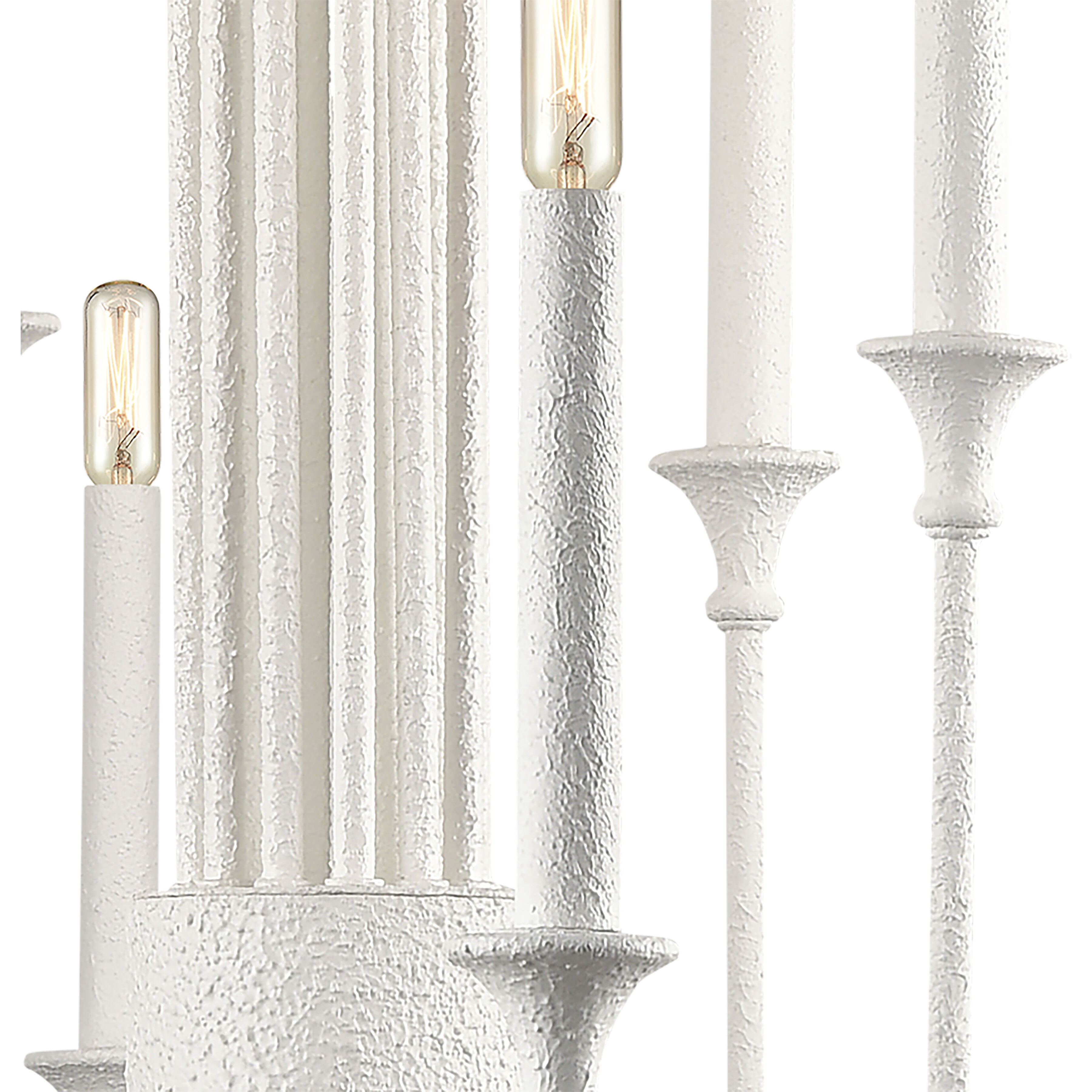 Edward 12 Light 36 inch Matte White Chandelier Ceiling Light