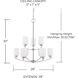 Dixon 9 Light 28 inch Brushed Nickel Chandelier Ceiling Light