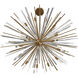 Palisades Ave. 18 Light 60 inch Aged Brass with Champagne Glass Chandelier Ceiling Light