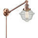 Small Oxford 30 inch 60.00 watt Antique Copper Swing Arm Wall Light, Franklin Restoration