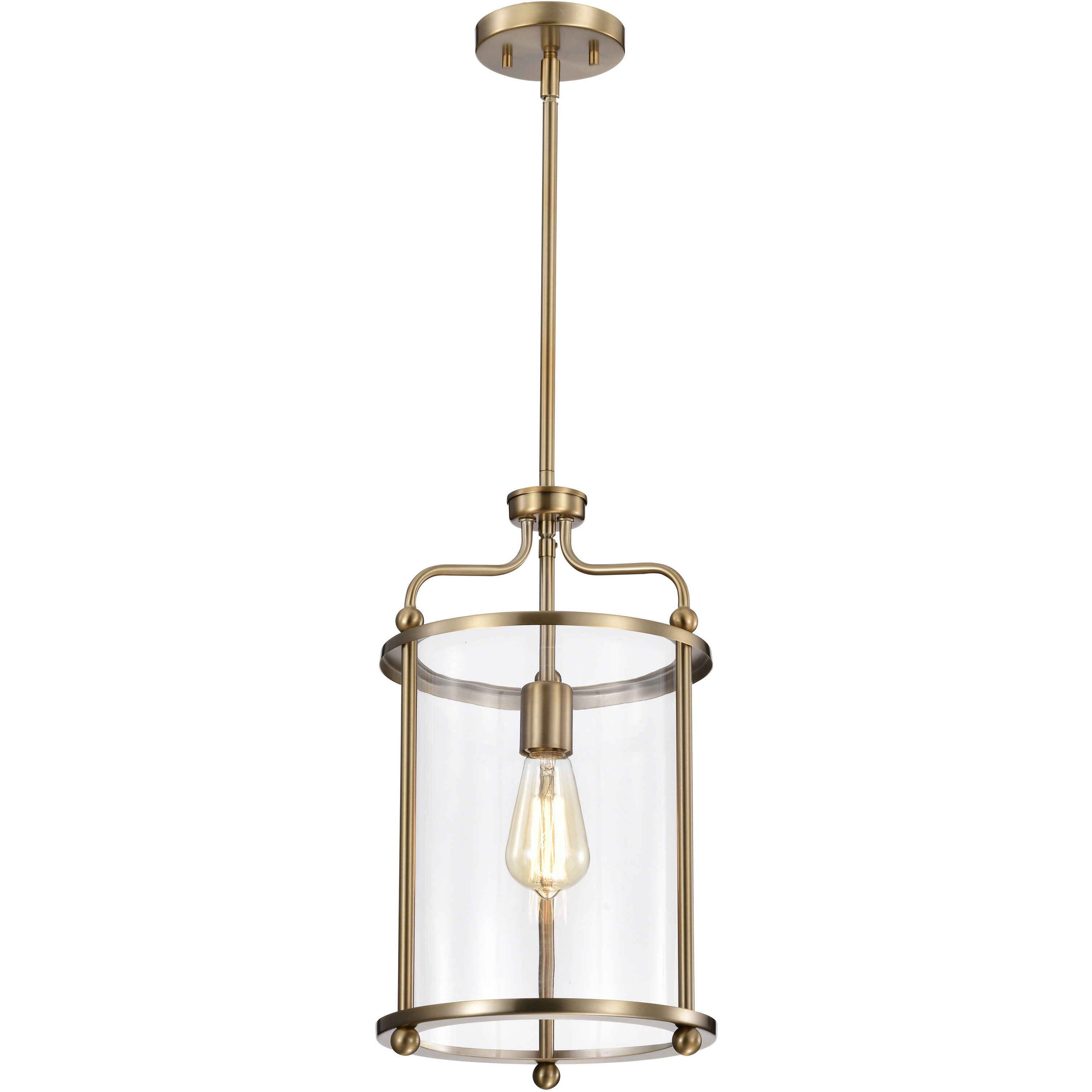 Yorktown 1 Light 10 inch Burnished Brass Pendant Ceiling Light