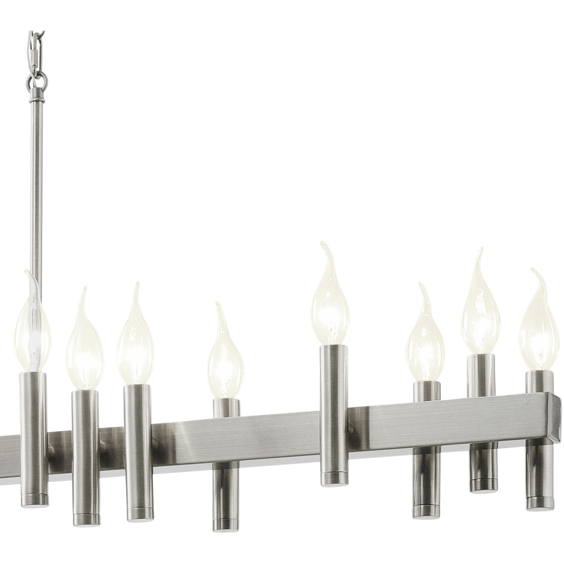 Collette 16 Light 48 inch Satin Nickel Linear Pendant Ceiling Light