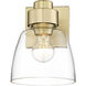 Remy Vanity Wall Light in Brushed Champagne Brass