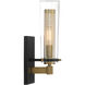 Emmerham 2 Light 20.25 inch Coal and Soft Brass Bath Vanity Wall Light in Coal/Soft Brass
