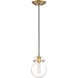 Sidwell 1 Light 6 inch Weathered Brass Mini Pendant Ceiling Light