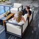 Remsen Java Black and Oyster White Outdoor Sofa