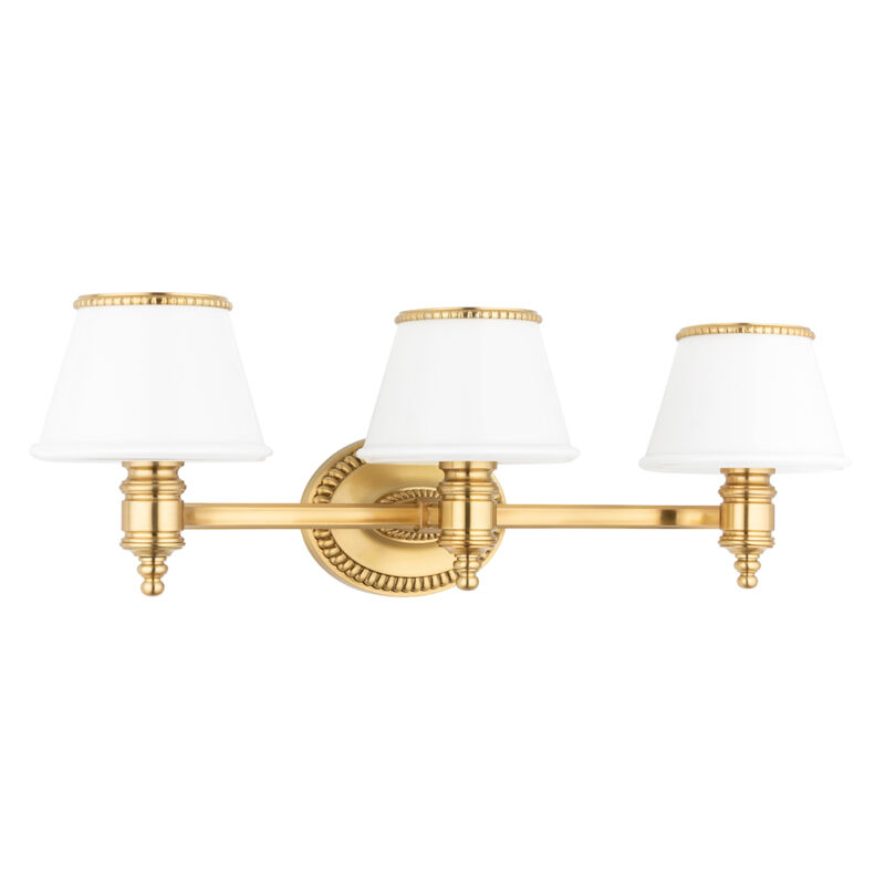 Richmond 3 Light 23.75 inch Flemish Brass Bath and Vanity Wall Light