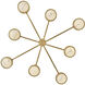 Cava LED 50 inch Lacquered Brass Semi-flush Mount Ceiling Light