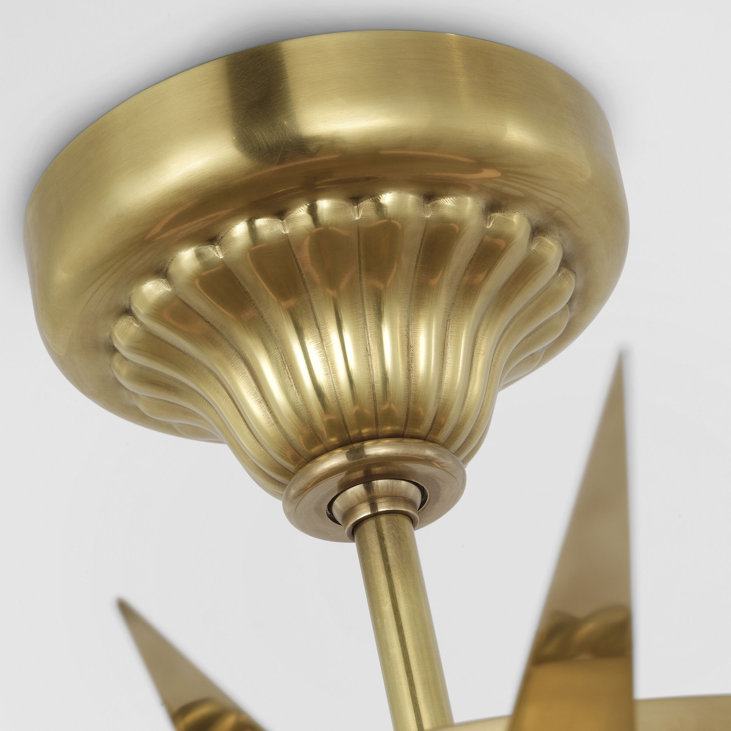 Suzanne Kasler Soleil LED 27.75 inch Hand-Rubbed Antique Brass Semi-Flush Mount Ceiling Light