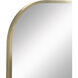 Joan 40 X 38 inch Clear and Antique Brushed Brass Wall Mirror