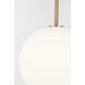Richard June Sorelle 1 Light 12 inch Estate Brass Pendant Ceiling Light in LED