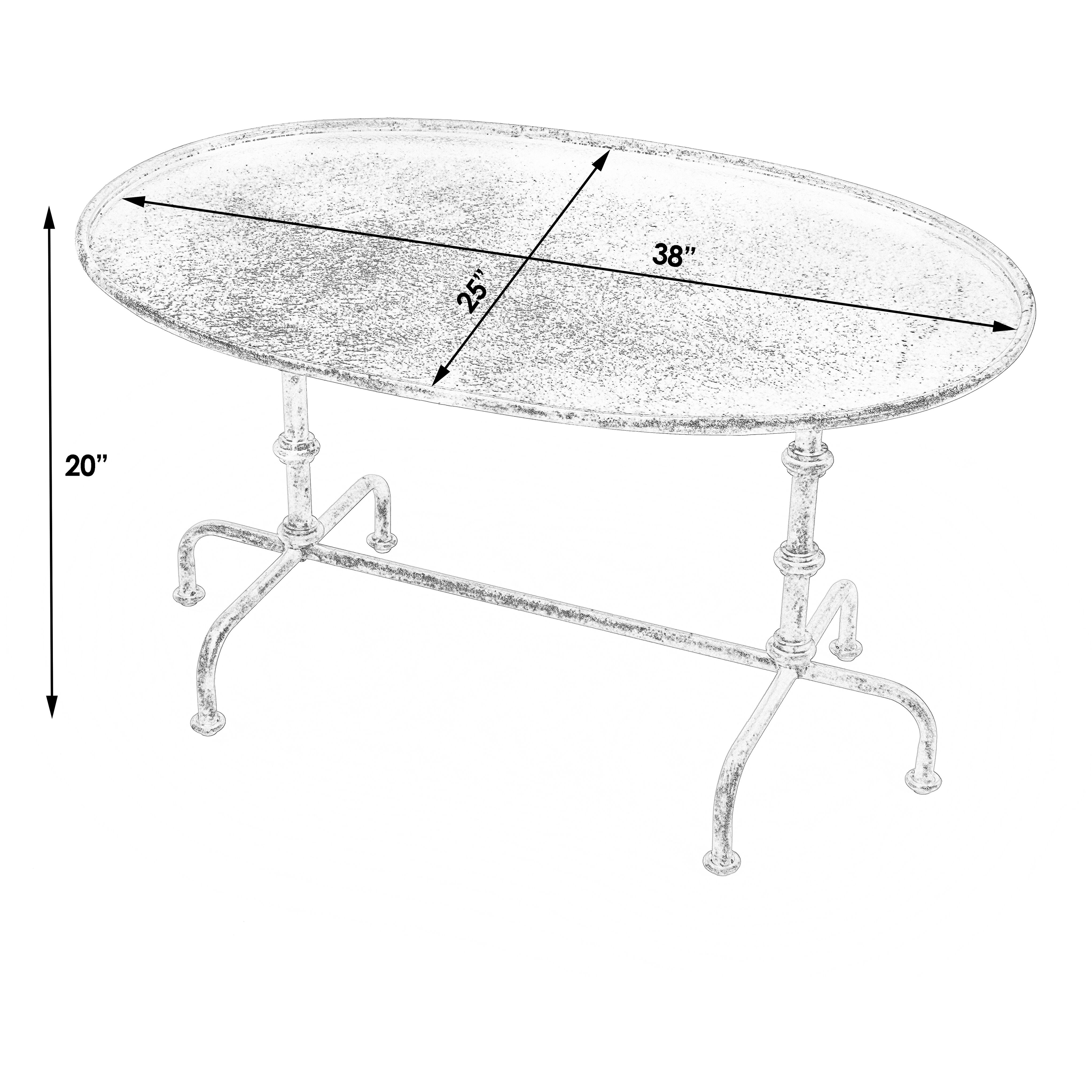 Industrial Chic Kira Metal 38 X 25 inch Metalworks Cocktail Table