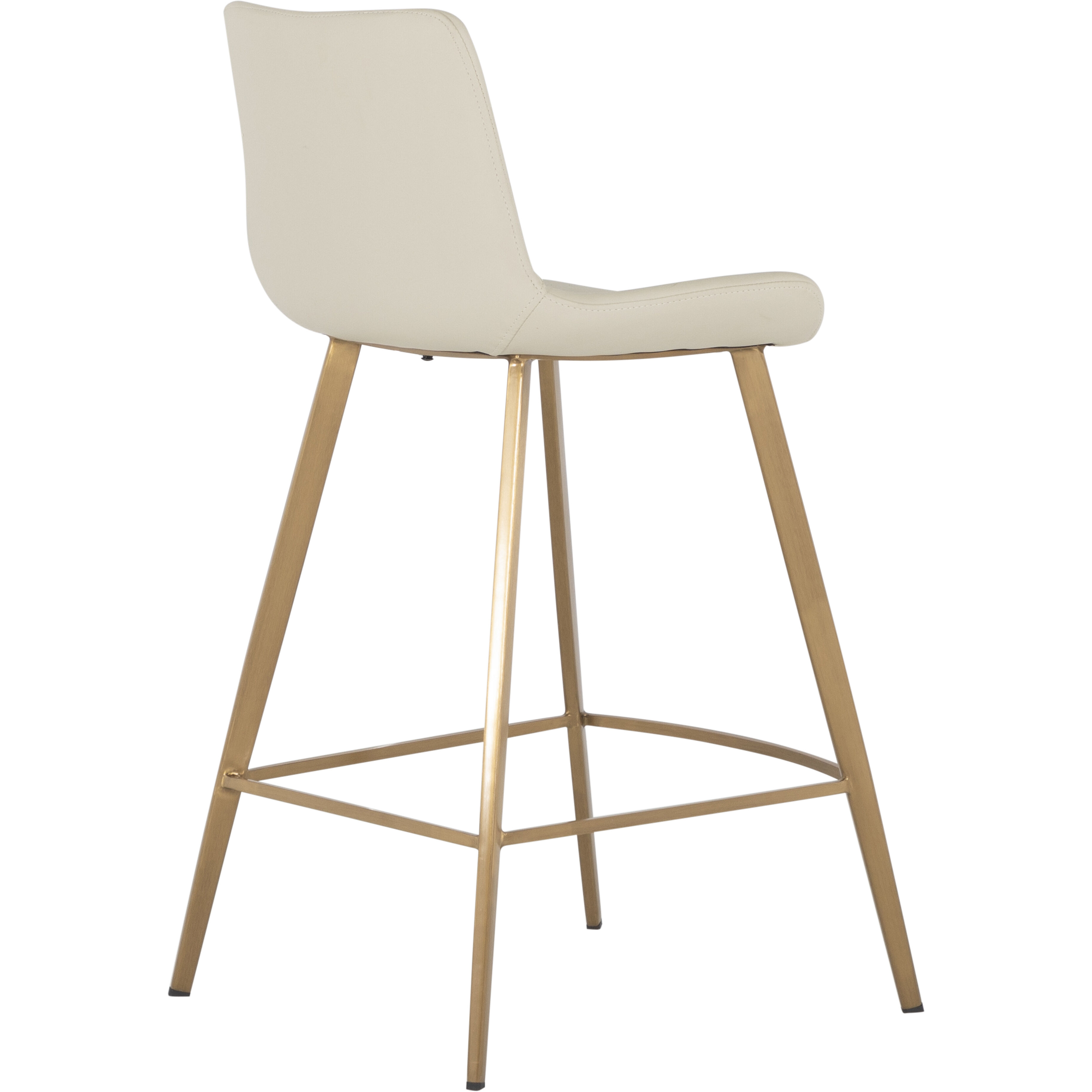 Hines 35.75 inch White & Ivory / Yellow Bar Counter Stool