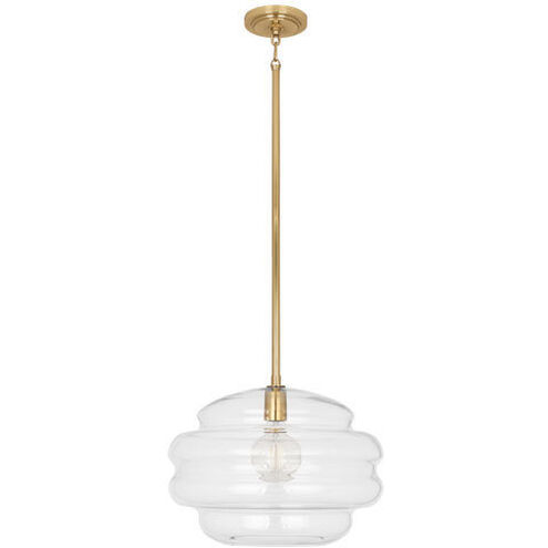 Horizon 1 Light 15.25 inch Clear Glass Pendant Ceiling Light