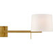 Barbara Barry Sweep 1 Light 11.75 inch Soft Brass Articulating Sconce Wall Light, Medium