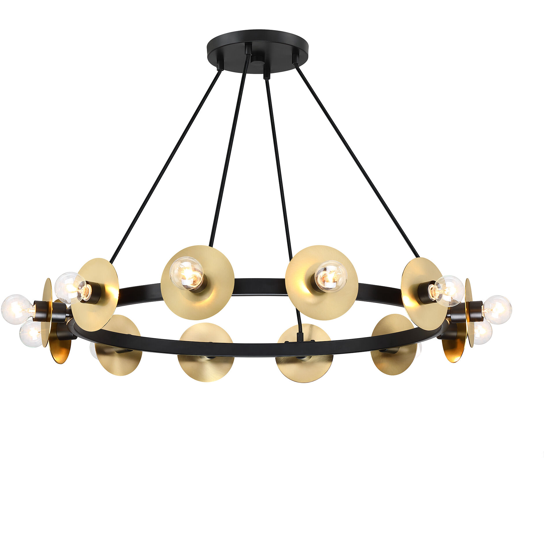 Harmoni 12 Light 30 inch Matte Black Chandelier Ceiling Light
