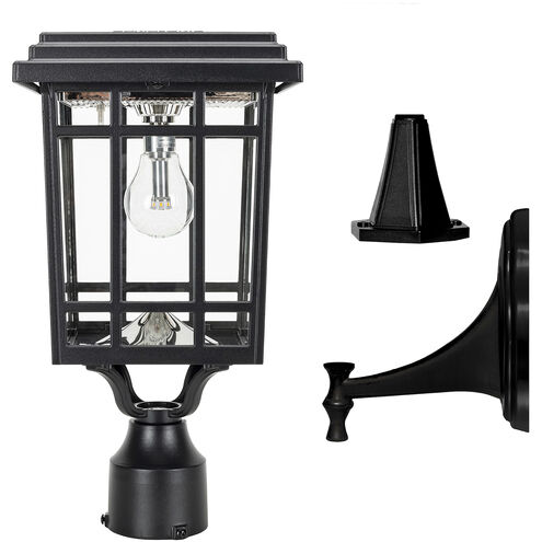 Grand Prairie 15.75 inch Black Solar Light