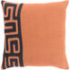 Nairobi 18 X 18 inch Burnt Orange and Black Throw Pillow