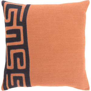 Nairobi 18 X 18 inch Burnt Orange and Black Throw Pillow