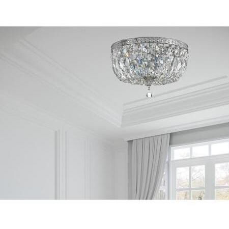 Everett 3 Light 14 inch Chrome Flush Ceiling Light