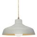Radiance 1 Light 11.5 inch Matte White and Champagne Gold and Antique Brass Pendant Ceiling Light