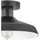 Coastal Elements Forge 1 Light 12 inch Black Outdoor Flush Mount