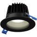 Smooth Baffle Black Regressed Down Light in 3000K, Round