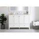 Sommerville 48 X 22 X 34 inch White and Brushed Nickel with Calacatta Quartz Vanity Sink Set