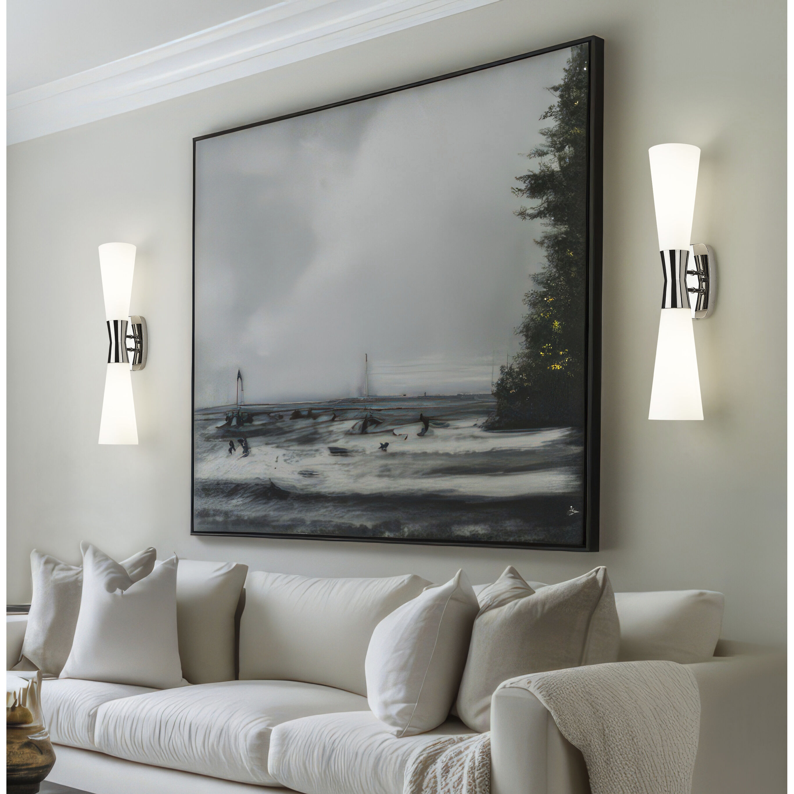 Emrys Wall Sconce Wall Light in Polished Nickel