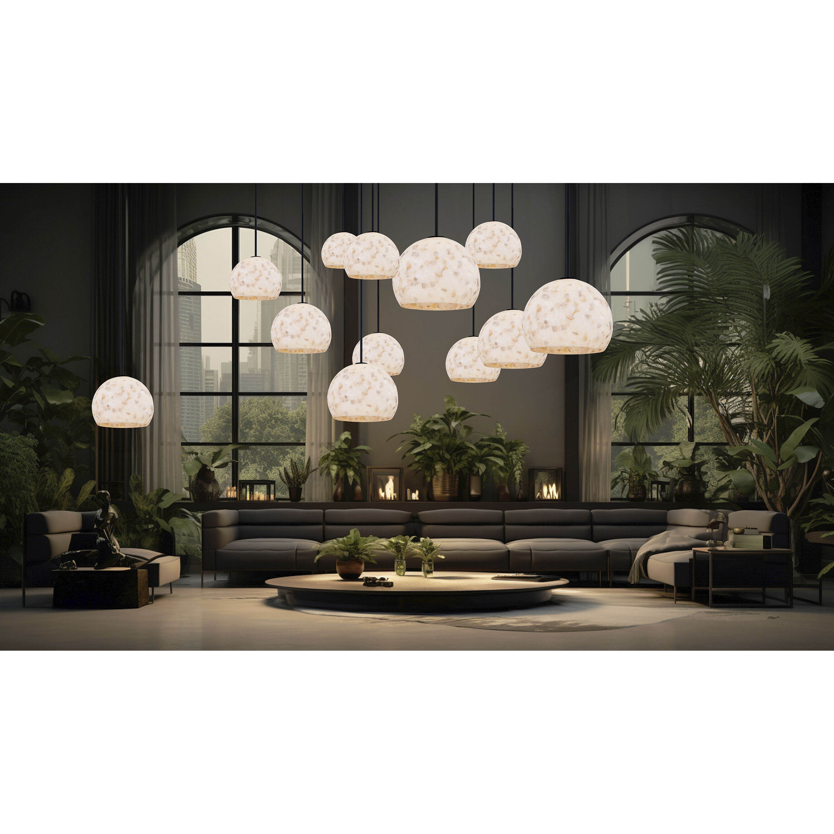 Alabaster Rocks Collection 1 Light 13 inch Matte Black Pendant Ceiling Light, Globe Family