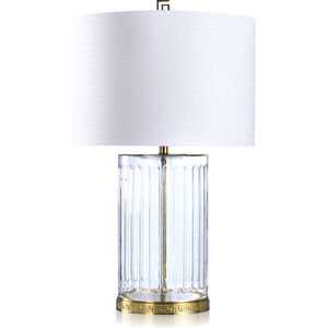 Dann Foley 32 inch 150.00 watt Clear and Polished Brass Table Lamp Portable Light 